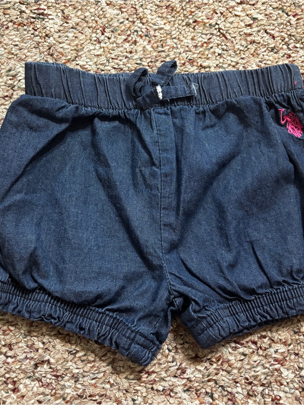 Girls Polo Denim Bubble Shorts 3T